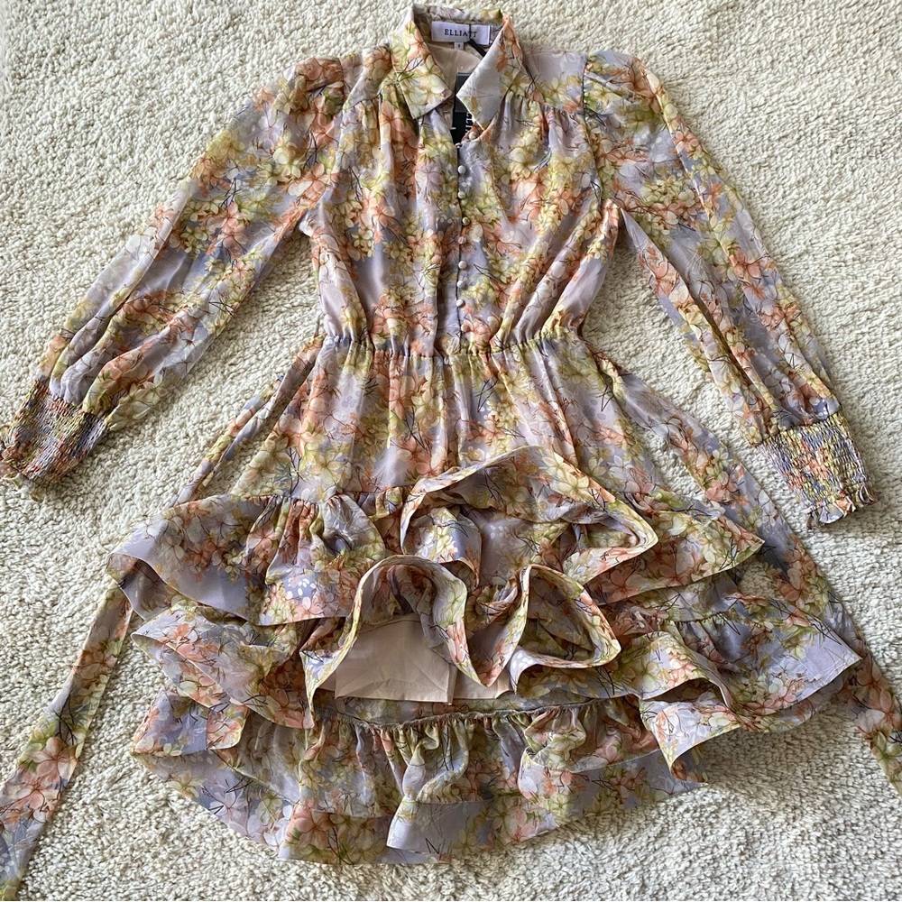 NEW‼️ELLIATT Sahara Floral Mini Day Dress in Purple